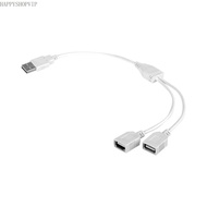 HSV Upgraded USB Male to 2 Female Cable USB Y Splitters Cable Power Cord Multiports USB Extenders Hu
