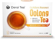 DEROI TEA Golden Sunset Oolong Tea | Carbon-Free Dried | 100% Natural Whole Leaf Tea | Fruity and Ar