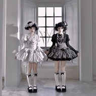 Lolita Skirt Striped Wednesday Lolita Pettiskirt Gothic Style Skirt