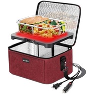 Aotto Portable Oven, Electric Lunch Box Heater-12V/24V/110V Three-in-One Car Food Heater-Mini Person