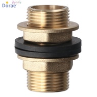 DORAESE Tube Adaptor, Brass G1/2 G3/4 G1 Male Bulkhead Fitting, Water Tank Joint Garden Hose Connect