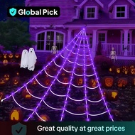 5M 250LED Spider Web Light, Halloween Spider Web Light, Halloween Decoration, Indoor Decoration, Got