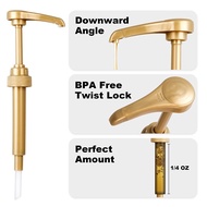 Syrup Pump for Torani Davinci Starbucks - Choose: Gold Black
