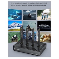 4 Bay M2 SSD Box Type C USB3.2 10Gbps M.2 NVME SATA Ngff Dual Protocol Aluminum Alloy SSD Enclosure