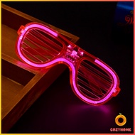 แว่นตาเรืองแสง ""มีหลอดไฟ LED"" แว่นตาเรืองแสง คริสต์มาส Luminous glasses Cozy