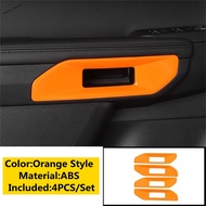 CJ7F ที่จับประตูด้านในรถชามเริ่มหยุดเครื่องยนต์ปุ่มกด Central Control ฝาครอบเลื่อม Trim Fit สำหรับ F