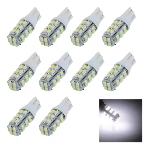 10x White Car T10 W5W Tail Bulb Clearance Lamp 28 Emitters 1206 SMD LED 147 152 158 12961 A048-W