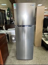 香榭二手家具*SAMPO聲寶 中型250L 雙門冰箱-型號:SR-B25G(不銹鋼色)-2019年-中古冰箱-套房冰箱