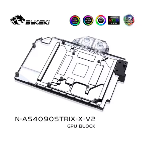 Bykski GPU Block Use for ASUS TUF GAMING RTX 4090 /RTX4090 ROG Strix Video Card Water Cooling Dense 