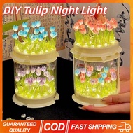 (Ready stock) New DIY Tulip Night Light Handmade Unfinished Products Cake-shaped Lights Mini Tulip N
