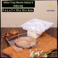 Mika Tray Bento 6 Sections Contains 25 Pcs MBS-6i Rajabox Packaging