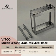 NEW! SS 20720 SM VITCO / MULTIPURPOSE STAINLESS STEEL RACK MERK VITCO