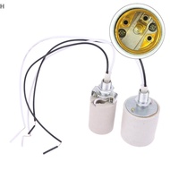 H&Z LED Light Ceramic Screw Heat Resistant Adapter Home Use Socket Round For E14 Bulb Base E27 Lamp 