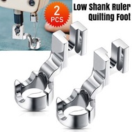 **包郵** [2件裝] 銀色家用多功能電動縫紉機拉鍊壓腳 包布條壓腳 鎖邊壓腳 縫紉機配件[平行進口] PC5846