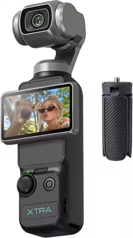 Pocket Vlogging Camera with 1-Inch CMOS, 4K/120fps Video, 3-Axis Gimbal Stabilizer, Fast Autofocus, 