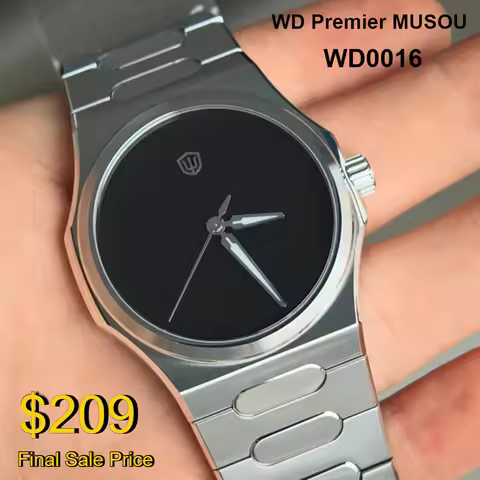 Watchdives WD Premier MUSOU 39mm Quartz Watch VH31/VH60 Sweep Seconds Sapphire Crystal 100M Water Re