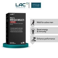 LAC Men's Mega Multi Active (90 caplets) - daily active sports men multivitamin immunity stamina vit