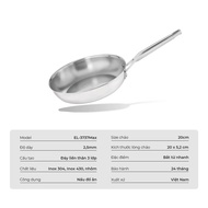 Chảo Inox nguyên khối elmich Trimax EL-3737Max Size 20/24/26cm
