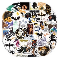 60 pcs Fourth Wing Fantasy Novel Waterproof PVC Stickers