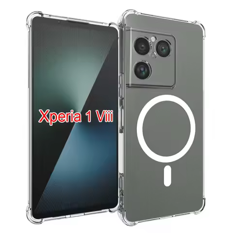 For Sony Xperia 1 VIII Case for Magsafe Air Cushion Shockproof Airbag Silicone Back Cover Soft Case 