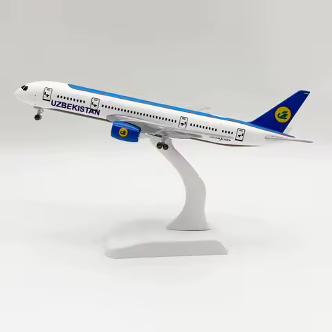 Airplanes Model 20CM Uzbekistan Airways B787 Aircraft Alloy Passenger Simulation Replica Model Metal