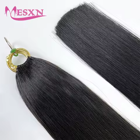 MESXN Feather hair extensions 100% Human Hair Real Natural Hair Comfortable and Invisible hand made 