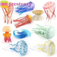 PRESTONRY Ocean Animal Figurine, Solid Lifelike Jellyfish Starfish Anemones, Sea Life Figurine Marin
