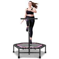 🇸🇬 OneTwoFit 1.27M(50 inch) Hexagonal Fitness Trampoline with Adjustable Handle Bar for adult Fitness Bungee Rebounder Exercise Jumping Cardio Trainer Workout Gym Home Strength Training trampoline