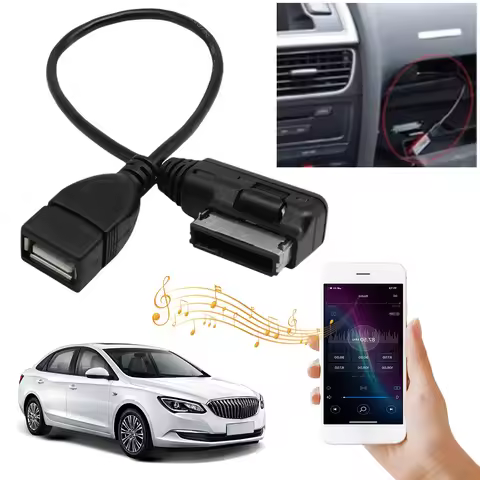 5-1PCS MI MMI USB AUX Cable Music MDI MMI AMI To USB Female Interface USB Aux Cable Adapter For Audi