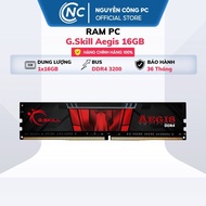 RAM G.Skill Aegis 16GB DDR4 3200MHz (1x16GB, CL16, F4-3200C16S-16GIS) -