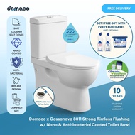 Domaco x Cassanova 8011 Strong Rimless Flushing w/ Nano & Anti-bacterial Coated Toilet Bowl