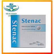 Stenac Effervescent Tablets 600mg / Acetylcysteine 600mg (exp: 12/27)