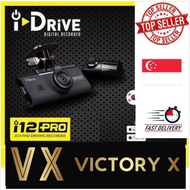READY STOCK! 🇸🇬 Seller🇸🇬 iDrive i12 Car Camera 2-CH 2 Channel  Front and Back Rear 1080P FHD DVR Car Security Record