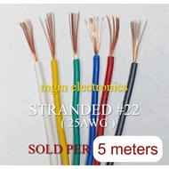 5METER/LOT stranded wire 22 (25AWG)(hook-up wire) for videoke, school project, DIY electronics only