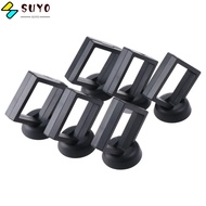 SUYO 10 pcs Storage Display Box, Square Black Transparent Film Display Box,  with Base Black Square Display Box Home