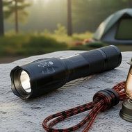 Zoomable Telescopic Flashlight 5000mAh 21700 Battery, 18Wh 48A 10C USB Rechargeable