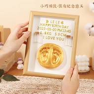 Hand Foot Print Foot Print Souvenir Lanugo Hair One Hundred Days Hand Foot Print Pad Swing Table Pho