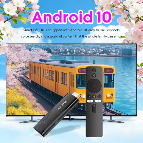 W08PRO TV Stick Allwinner H313 Android10 Mini TV Box 2G+16G 4K HD 2.4G Wifi BT Remote Dongle Media P