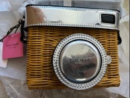 Kate spade 竹藤竹編織照相機造型斜挎單肩包相機包 夏日竹編相機包 竹編系列 斜背包 造型包