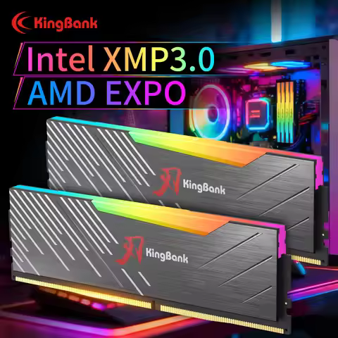 KingBank RGB DDR5 RAM Memory 2x32GB / 2x16GB Set 6400MHz SK Hynix A-die Chips CL32 Computer Memory w