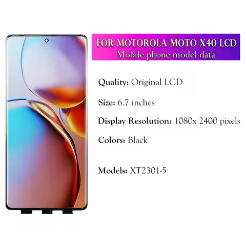 6.7'' Amoled For Motorola Moto X40 LCD XT2301-5 Display Touch Panel Screen Digitizer For Moto X40 LC