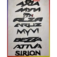 [FLAT BLACK & CARBON] Dual VVTI Emblem PERODUA MYVI BEZZA AXIA ARUZ ALZA TOYOTA AVANZA VIOS ALTIS