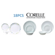 💥Hot Item💥Corelle Livingware 18pcs Dinner Set / Set Pinggan Mangkuk Kaca Corelle