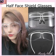 Half Face Shield Glasses Adult Protection Half Face Shield Glasses Anti Fog Splash Half FaceShield Anti Spray Glasses