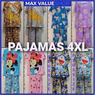(4XL Short Sleeve) Women ladies pyjamas set, baju tidur wanita pajamas plus size women's sleep wear nightwear pyjamas Baju tido perepuan set plus size short sleeve sexy lingerie