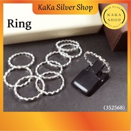 Original 925 Silver Wave Cutting Ring For Women (352568) | Cincin Perempuan Perak 925 | Ready Stock