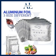 🔷ATAS🔷Aluminum Foil Fresh Keeping Bag Reusable Ziplock Food Storage Pouch Food Freezer Bag
