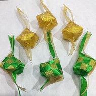 6cm and 8cm Gold Ribbon Ketupat
