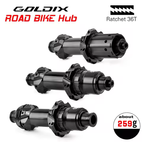 GOLDIX ROAD Bicycle Hub Sealed Bearing Ratchet 36T 2:1 Straight Pull V-Brake Central lock Disc Brake