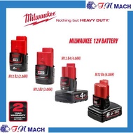 MILWAUKEE M12 Batteries And Chargers For 2.0Ah / 3.0Ah / 4.0Ah / 6.0Ah RED-LITHIUMTM-ION Battery